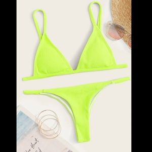 Neon yellow bikini